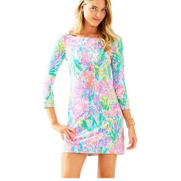 Lilly Pulitzer Dresses & Skirts - Lilly Pulitzer Sophie Dress Small UPF 50 Stretch Jersey Resort Vacation Beach